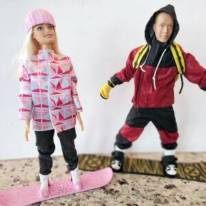Barbies skiing set
